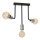 Candeeiro suspenso CANDELA 3xE27/15W/230V preto/cromado brilhante