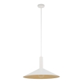 Candeeiro suspenso CAPRI 1xE27/15W/230V diâmetro 50 cm branco/dourado