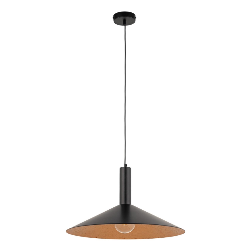 Candeeiro suspenso CAPRI 1xE27/15W/230V diâmetro 50 cm preto/cobre