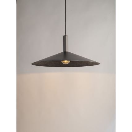 Candeeiro suspenso CAPRI 1xE27/15W/230V diâmetro 70 cm antracite/cinzento
