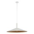 Candeeiro suspenso CAPRI 1xE27/15W/230V diâmetro 70 cm branco/cobre