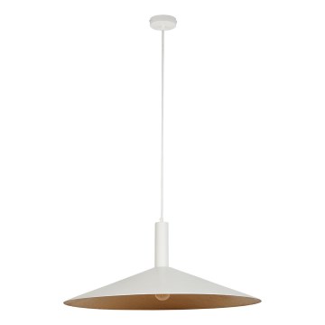 Candeeiro suspenso CAPRI 1xE27/15W/230V diâmetro 70 cm branco/cobre