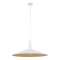 Candeeiro suspenso CAPRI 1xE27/15W/230V diâmetro 70 cm branco/dourado