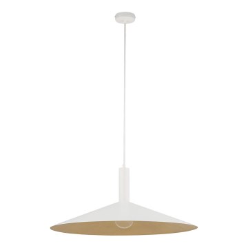 Candeeiro suspenso CAPRI 1xE27/15W/230V diâmetro 70 cm branco/dourado