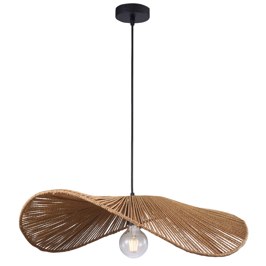 Candeeiro suspenso CAPRI 1xE27/20W/230V diâmetro 60 cm bambu