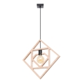 Candeeiro suspenso CARO 1xE27/15W/230V faia