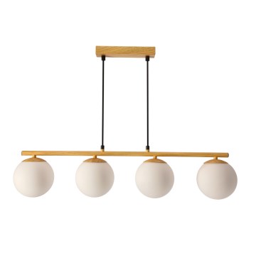 Candeeiro suspenso CARRINE 4xE14/40W/230V castanho