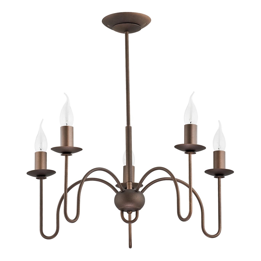 Candeeiro suspenso CARTELL 5xE14/10W/230V bronze
