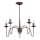 Candeeiro suspenso CARTELL 5xE14/10W/230V bronze
