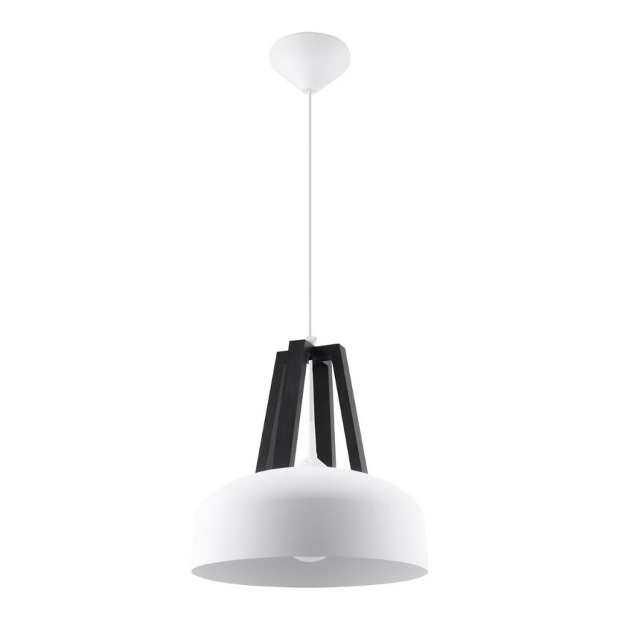 Candeeiro suspenso CASCO 1xE27/60W/230V diâmetro 30 cm Bétula/faia
