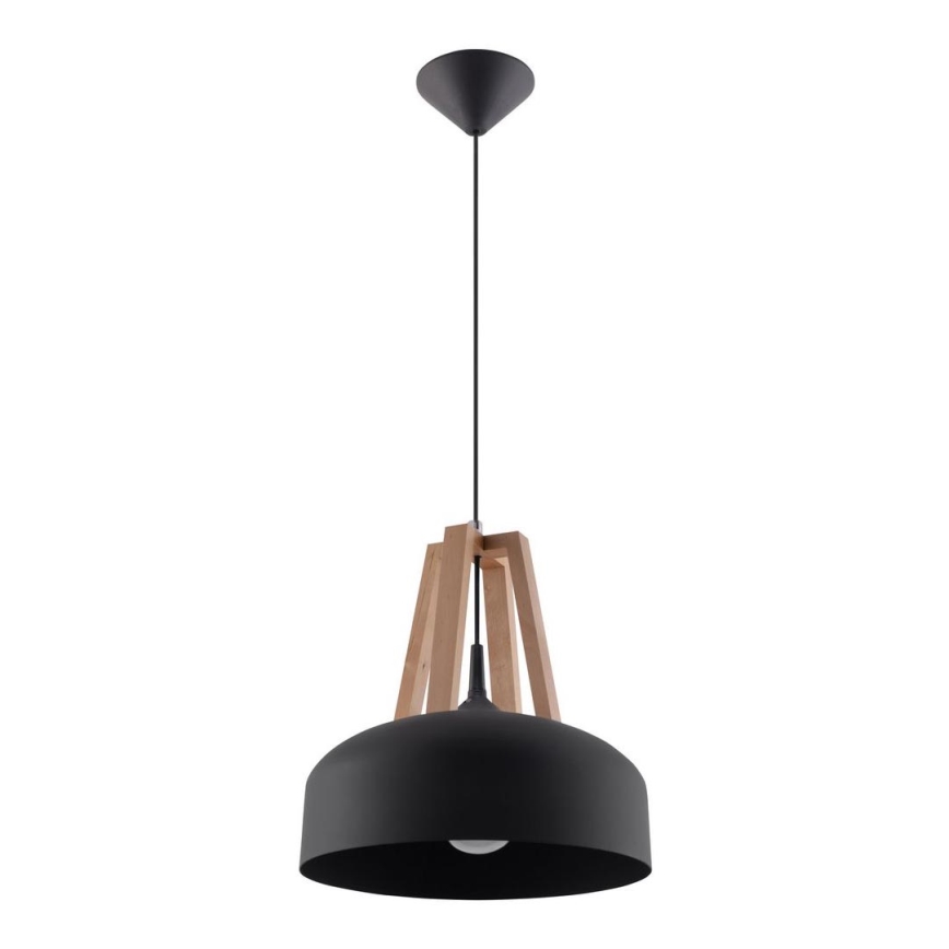 Candeeiro suspenso CASCO 1xE27/60W/230V diâmetro 30 cm Bétula