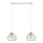 Candeeiro suspenso CEED GOLD 2xE27/60W/230V branco/dourado