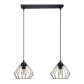 Candeeiro suspenso CEED GOLD 2xE27/60W/230V preto/dourado