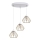 Candeeiro suspenso CEED GOLD 3xE27/60W/230V diâmetro 45 cm branco/dourado