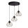 Candeeiro suspenso CEED GOLD 3xE27/60W/230V diâmetro 45 cm preto/dourado