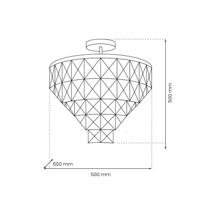 Candeeiro suspenso CHELSEA 6xE14/40W/230V diâmetro 50 cm cromado brilhante