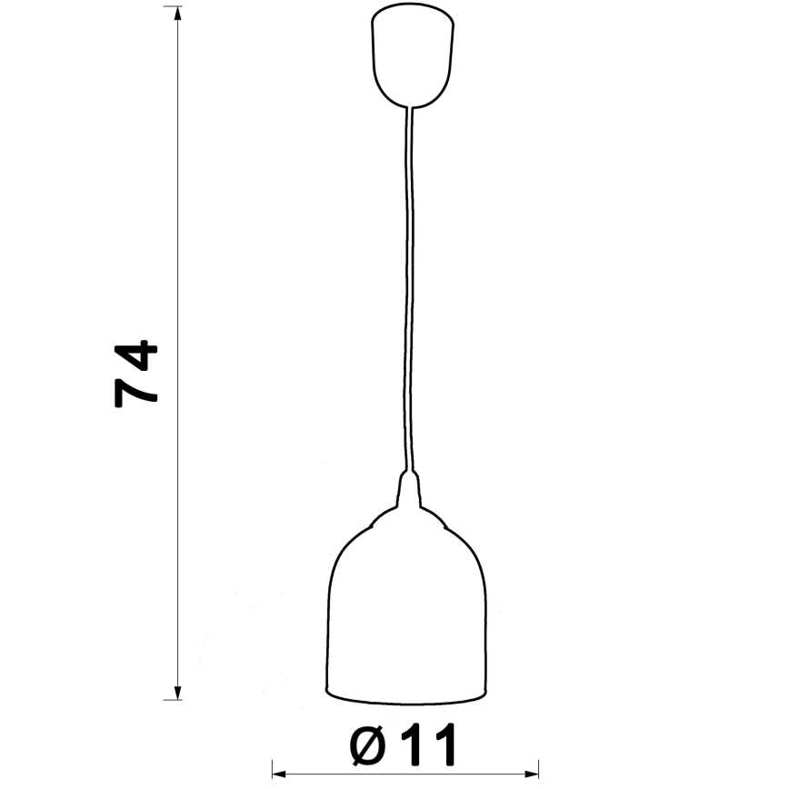 Candeeiro suspenso CHRIS 1xE27/60W/230V diâmetro 11 cm verde