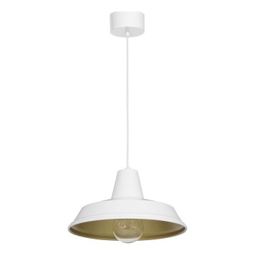Candeeiro suspenso CLASS 1xE27/15W/230V branco