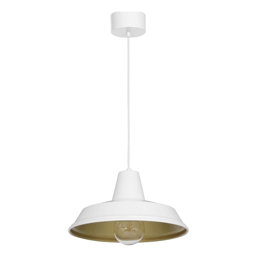Candeeiro suspenso CLASS 1xE27/15W/230V branco