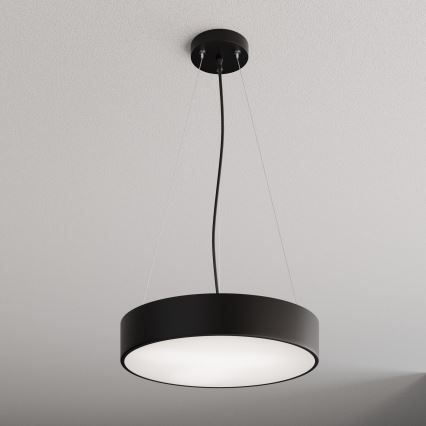 Candeeiro suspenso CLEO 3xE27/24W/230V diâmetro 40 cm preto