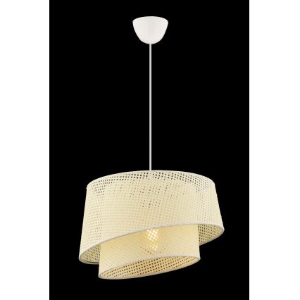 Candeeiro suspenso com cabo BARETTE 1xE27/60W/230V cor creme