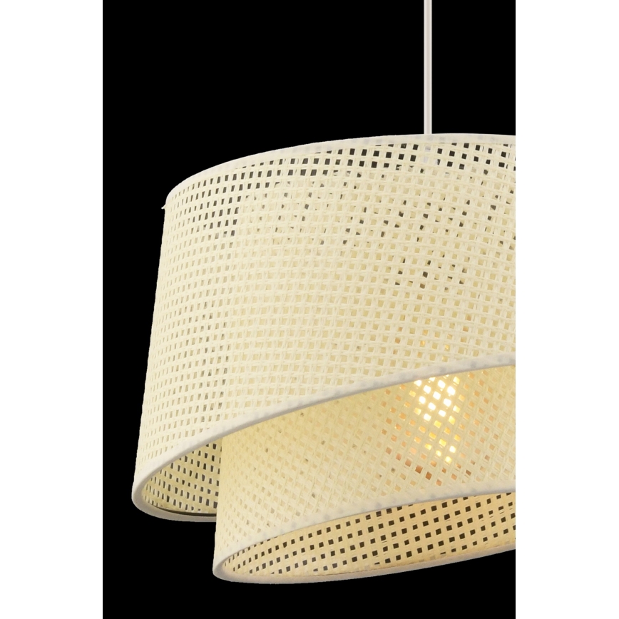 Candeeiro suspenso com cabo BARETTE 1xE27/60W/230V cor creme