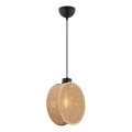 Candeeiro suspenso com cabo DRUM 1xE27/60W/230V castanho