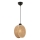 Candeeiro suspenso com cabo DRUM 1xE27/60W/230V castanho