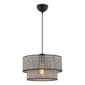 Candeeiro suspenso com cabo ECHO 1xE27/60W/230V cinzento/preto
