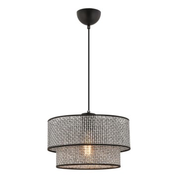 Candeeiro suspenso com cabo ECHO 1xE27/60W/230V cinzento/preto