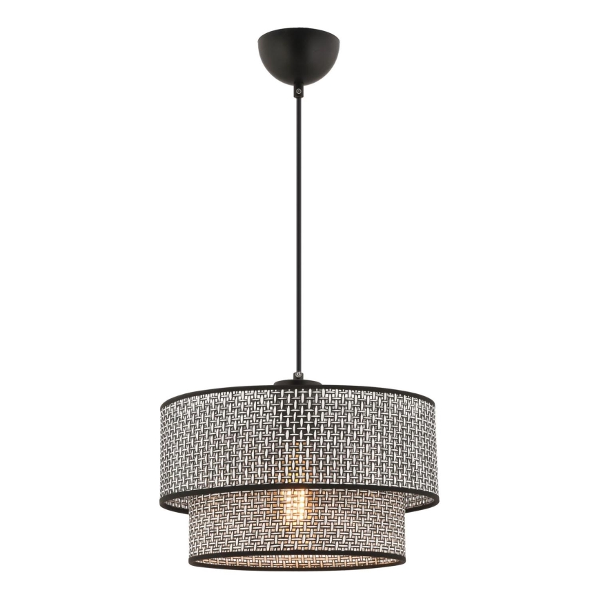 Candeeiro suspenso com cabo ECHO 1xE27/60W/230V cinzento/preto