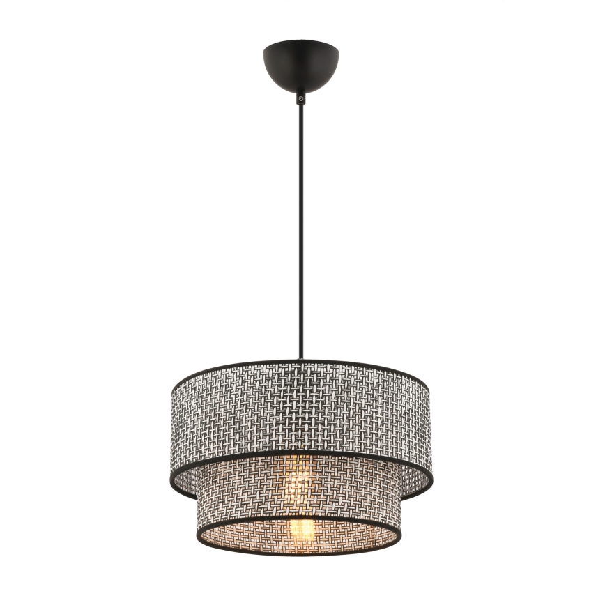 Candeeiro suspenso com cabo ECHO 1xE27/60W/230V cinzento/preto