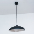 Candeeiro suspenso com cabo ECLIPSE 1xE27/15W/230V preto/branco