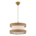 Candeeiro suspenso com cabo HALO 1xE27/60W/230V creme/bege
