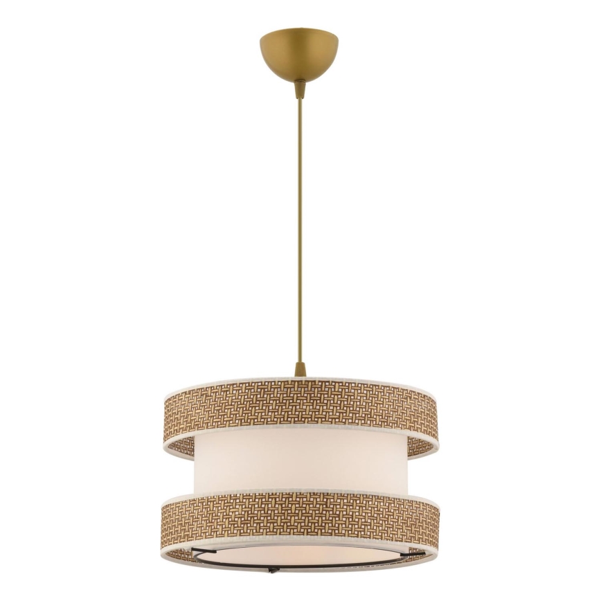 Candeeiro suspenso com cabo HALO 1xE27/60W/230V creme/bege