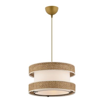 Candeeiro suspenso com cabo HALO 1xE27/60W/230V creme/bege