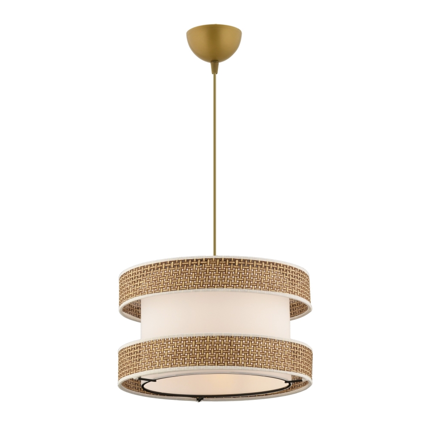 Candeeiro suspenso com cabo HALO 1xE27/60W/230V creme/bege