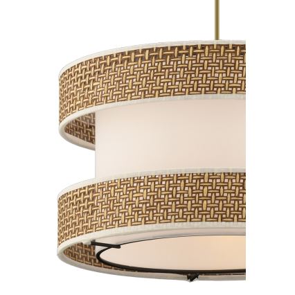 Candeeiro suspenso com cabo HALO 1xE27/60W/230V creme/bege