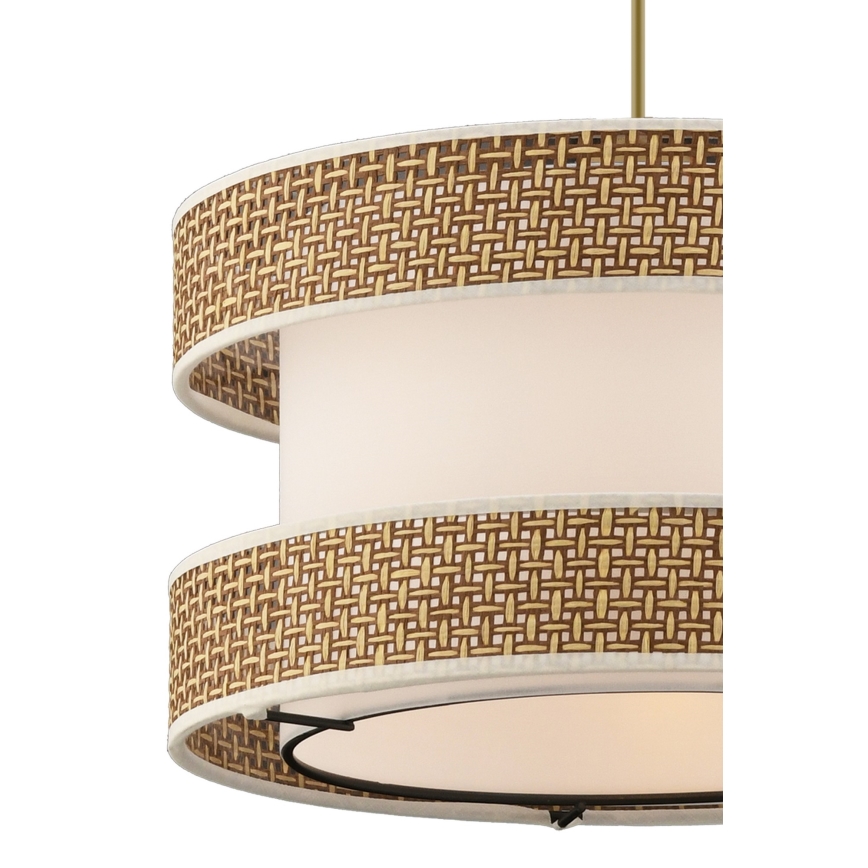 Candeeiro suspenso com cabo HALO 1xE27/60W/230V creme/bege