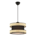 Candeeiro suspenso com cabo HALO 1xE27/60W/230V preto/bege