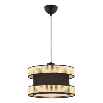 Candeeiro suspenso com cabo HALO 1xE27/60W/230V preto/bege