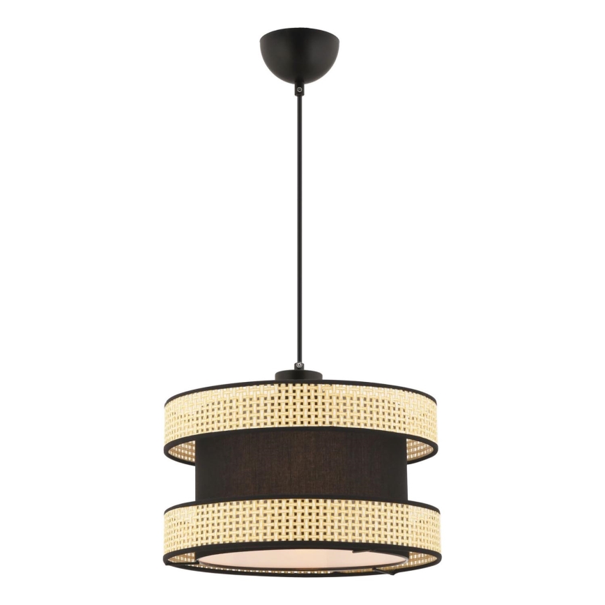 Candeeiro suspenso com cabo HALO 1xE27/60W/230V preto/bege