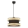Candeeiro suspenso com cabo HALO 1xE27/60W/230V preto/bege