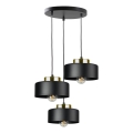 Candeeiro suspenso com cabo IGNIA 3xE27/60W/230V preto