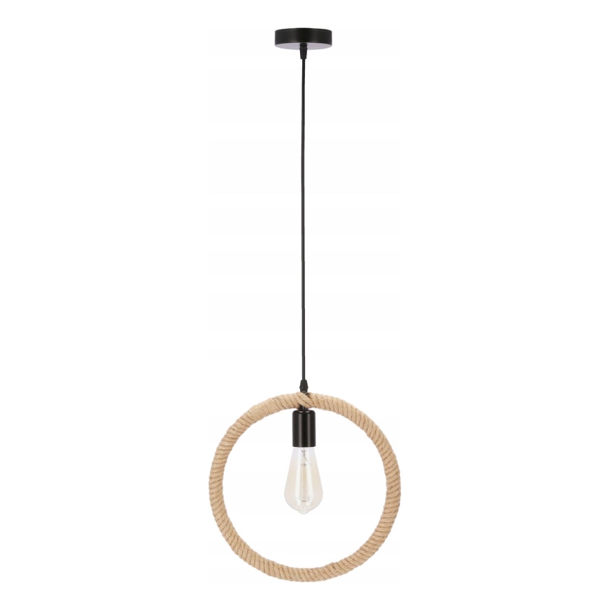 Candeeiro suspenso com cabo KOLO 1xE27/40W/230V bege/preto