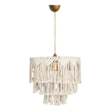 Candeeiro suspenso com cabo RIMINI 1xE27/40W/230V cor creme