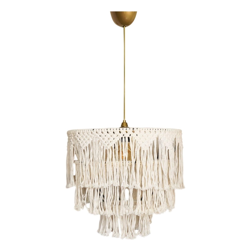 Candeeiro suspenso com cabo RIMINI 1xE27/40W/230V cor creme