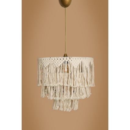 Candeeiro suspenso com cabo RIMINI 1xE27/40W/230V cor creme