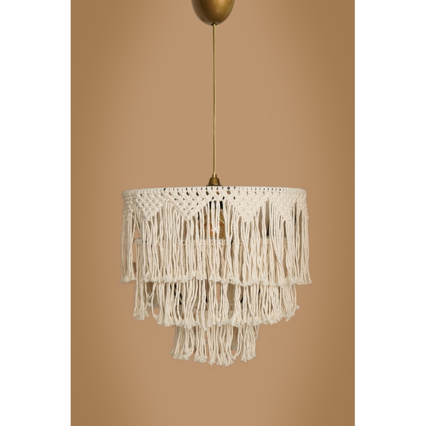 Candeeiro suspenso com cabo RIMINI 1xE27/40W/230V cor creme