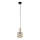 Candeeiro suspenso com cabo SOPHIA 1xE14/10W/230V preto/bege fumê